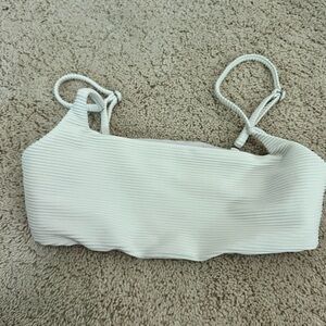 White Ribbed Crop Top